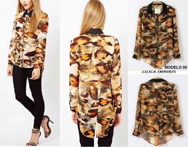 Camisa Blusa Animal Print Za*ra Inspired 5
