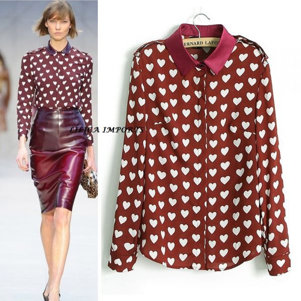 Camisa Blusa Lady Estampa Coração Heart 2014