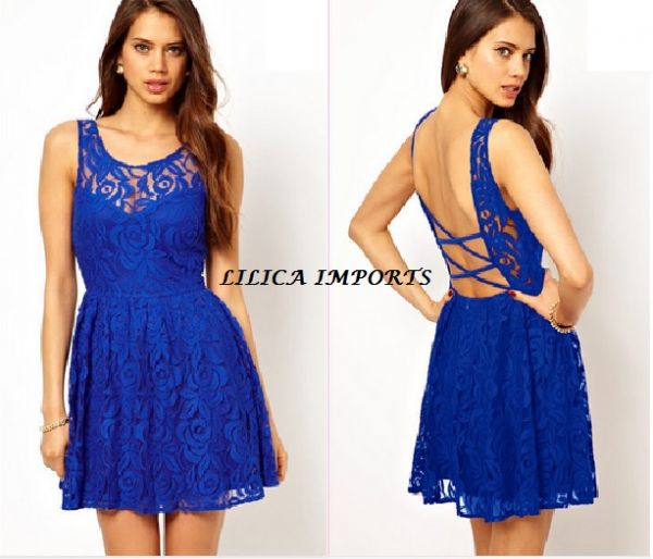Vestido em Renda Festa Trançado na Costa Elegante
