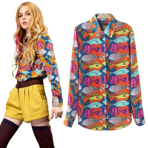 Camisa Estampa Peixes Za*ra Inspired