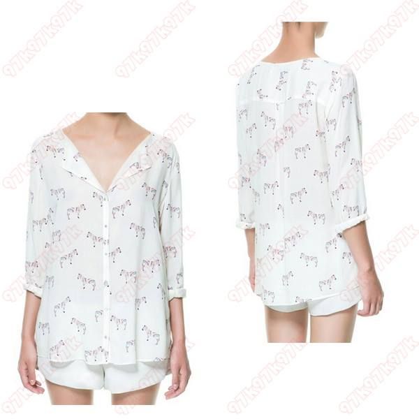 Camisa Estampa Zebra Za*ra Inspired