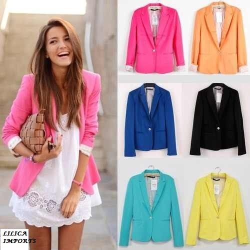 Kit 02 Blazer Colorido Candy Zara Inspired