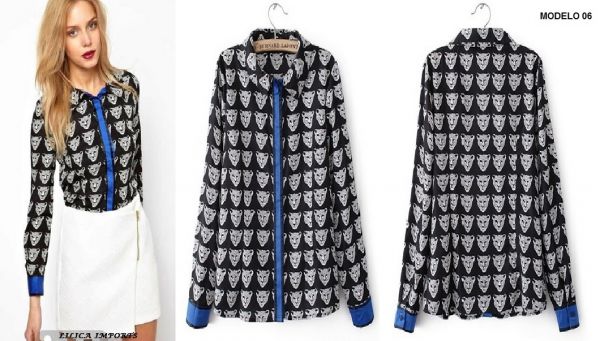 Camisa Blusa Animal Print Za*ra Inspired 6