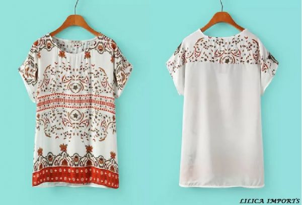 Blusa Estampa Étnica Vintage 02