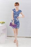 Vestido Estampa de Azulejo Português