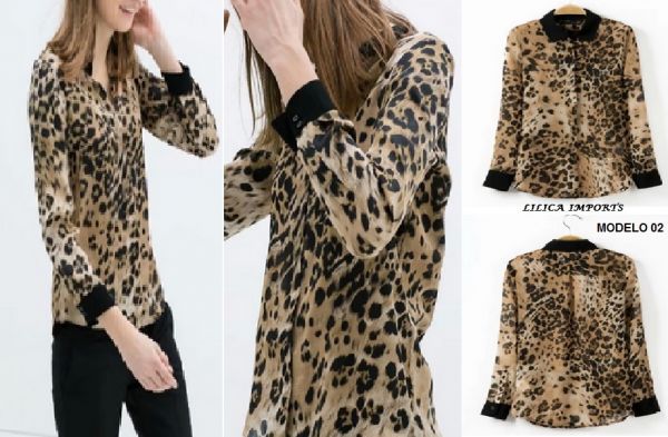Camisa Blusa Animal Print Za*ra Inspired 2