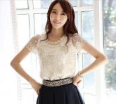 Blusa Renda Chiffon para Mulheres Felizes Importado
